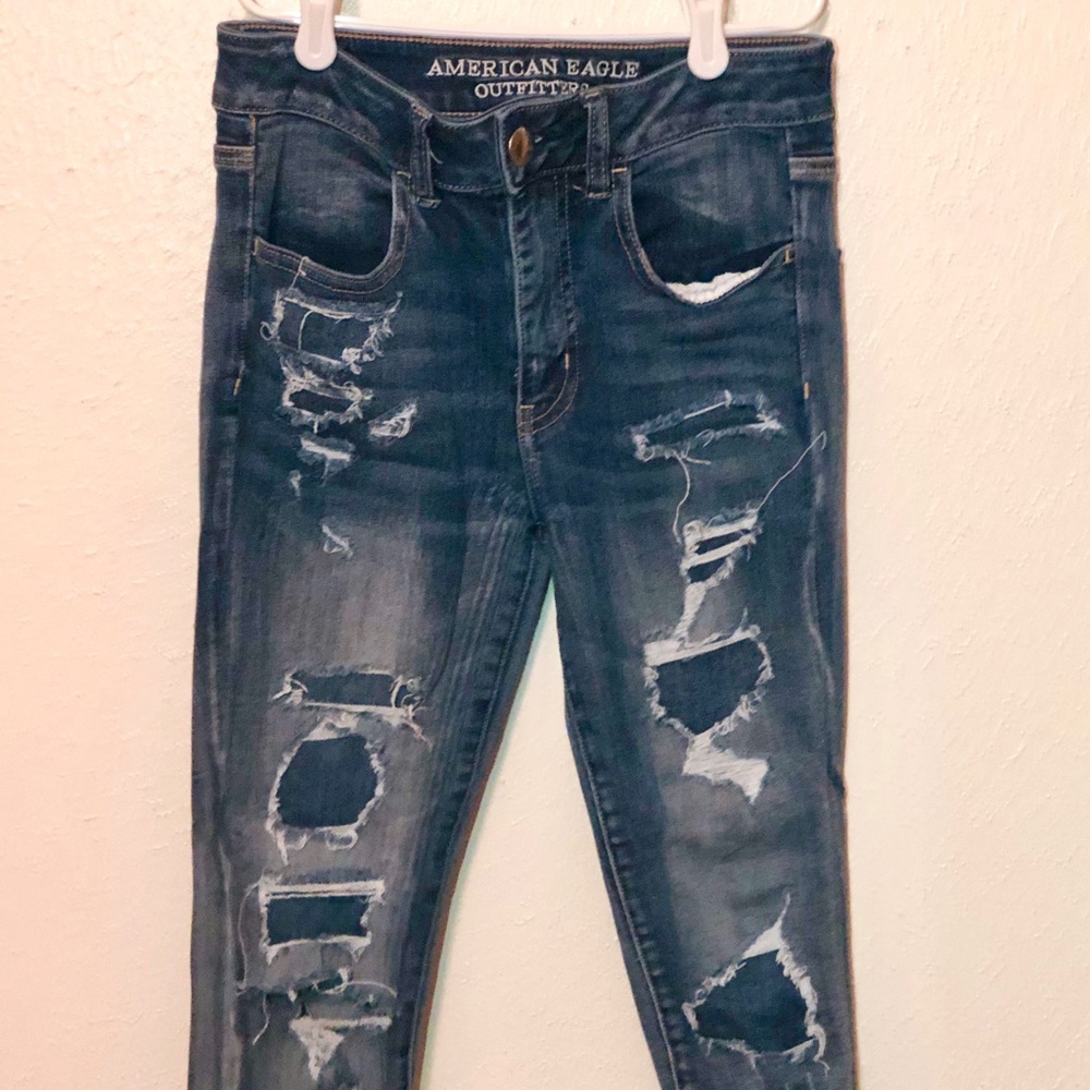 Distressed jeans